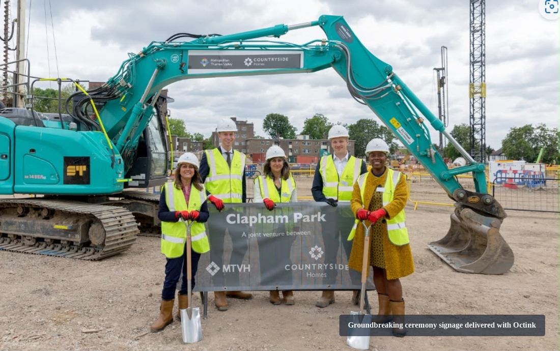 Groundbreaking ceremony signage delivered with Octink
